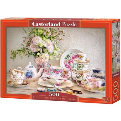 CASTORLAND Zátiší s porcelánem a květinami 500 dílků