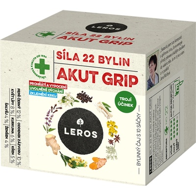 LEROS Bylinný čaj Síla 22 bylin AKUT GRIP 20 x 2,5 g – Zboží Dáma LEROS Bylinný čaj Síla 22 bylin AKUT GRIP 20 x 2,5 g – Zboží Dáma