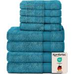Komfortec set of 8 towels, 4 bath towels 70x140 cm & 4 hand towels 50x100 cm, 100% cotton terry cloth, fluffy and absorbent, turquoise - 4er-50x100-und-4er-70x140-turkis (4er-50x100-und-4er-70x140-turkis)
