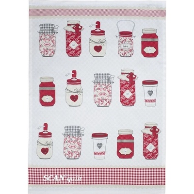 SCAN QUILT Kuchynské utierky Dekoro 539 Marmeláda Bavlna 50x70 cm