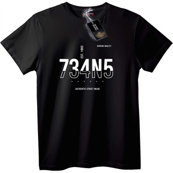 NOONEBRAND Тениска 734N5 Автентично Улично - XS, Black