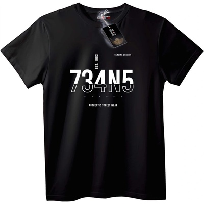 NOONEBRAND Тениска 734N5 Автентично Улично - XS, Black
