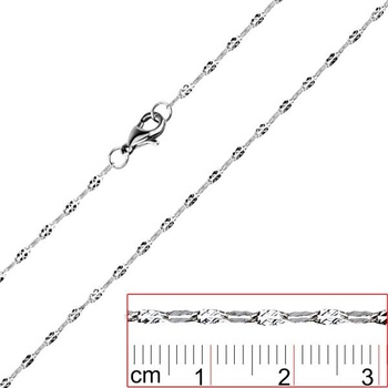 Šperky eshop Ocelový řetízek zploštělá očka se zářezy X Y39.19