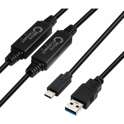 Microconnect USB3.1CA10AMP USB USB 3.2 Gen 1 (3.1 Gen 1) USB C USB A 10m černý