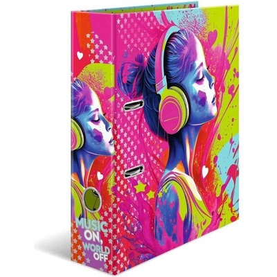 Herma Класьор Music Girl, картонен, 7 cm, музикално момиче (1070100100)