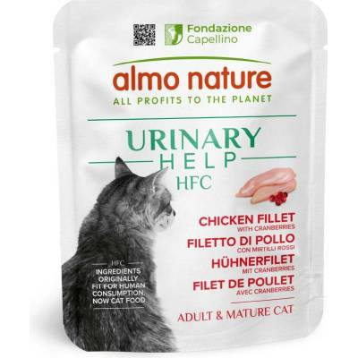 Almo Nature HFC Urinary Help kuřecí prsa s brusinkami 6 x 50 g