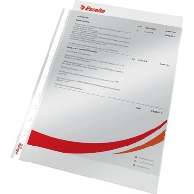 Esselte Plastové kapsy Standard A4, GC, 75 mic, box 100 ks, 56113