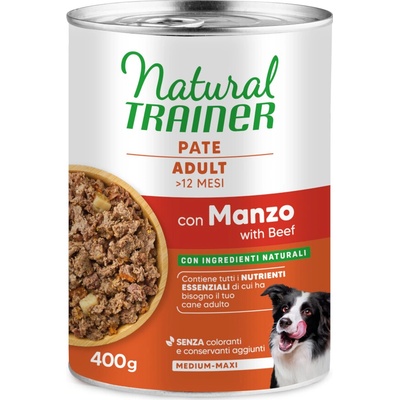 Natural Trainer Pate Medium & Maxi Adult hovězí 6 x 400 g