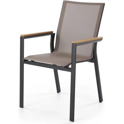 Halmar Zahradní židle Warren, šedá / černá