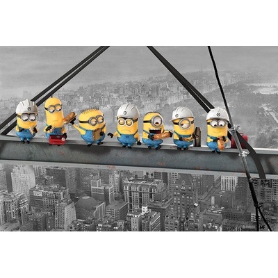 Plagát, Obraz - Ja, zloduch - Minions Lunch on a Skyscraper, 91.5 × 61 cm