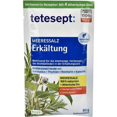 Tetesept KÚPEĽOVÁ SOĽ DO KÚPEĽA ZLEPŠUJE POHODU PRI PRECHLADNUTÍ 80 g