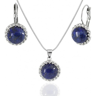 Foxette Lapis Lazuli & Zirconia Set šperků z chirurgické oceli JF_0161