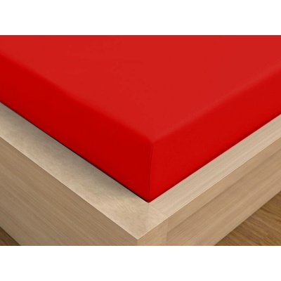 Kvalitex satén prostěradlo Luxury Collection červené 80x200x22