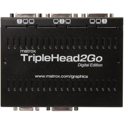 Matrox Външен мулти-дисплей адаптер Matrox T2G-D3D-IF за едновременна работа на 3 монитор с DVI/VGA вход (T2G-D3D-IF)
