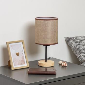 Brilagi - Настолна лампа NUBILA WOOD 1xE27/25W/230V дъб/кафяв (BG1567P)