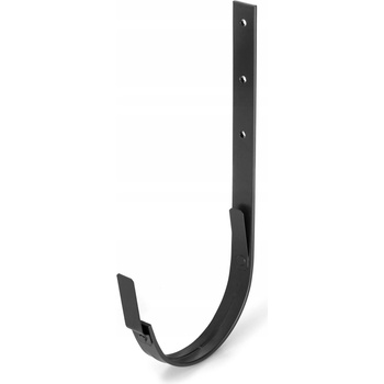 Evromat Hak rovný pre odkvapový žľab 250 mm 430 mm pozink lak RAL 9005 čierny