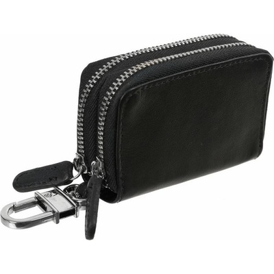 Kľúčenka MERCUCIO Dvojkomorová s karabínkou nappa koža