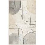 Mila Home Сиво-кремав килим подходящ за пране 160x230 cm Simple Lines - Mila Home (HKC-DikHali-13-160x230)