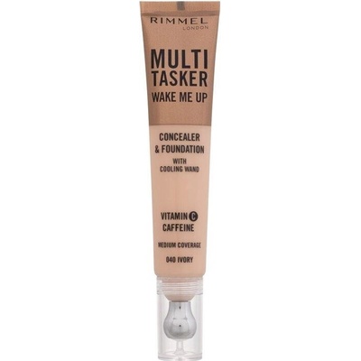 Rimmel London Multi Tasker rozjasňující korektor a make-up 040 Ivory 20 ml