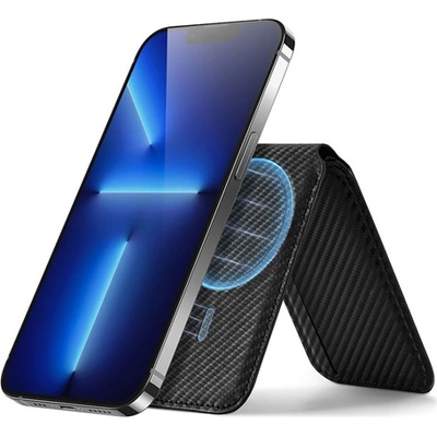 ESR Vegan Leather Magnetic Wallet Stand - Carbon Fiber ESR-HLW-FB čierne