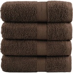 vidaXL Premium Guest Towels 4pcs Brown 30x50cm 600gsm 100% Cotton - Untranslated (137231)