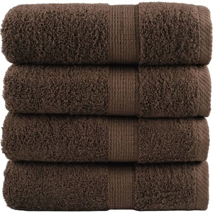 vidaXL Premium Guest Towels 4pcs Brown 30x50cm 600gsm 100% Cotton - Untranslated (137231)