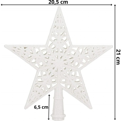 Springos CA1280 VIANOČNÁ OZDOBNÁ HVIEZDA 19,5 x 20,5 CM