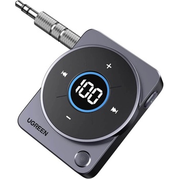 UGREEN Безжичен блутут аудио приемник с 3.5 мм аудио жак - Ugreen CM724 Bluetooth Wireless Receiver (сив) (CM724)