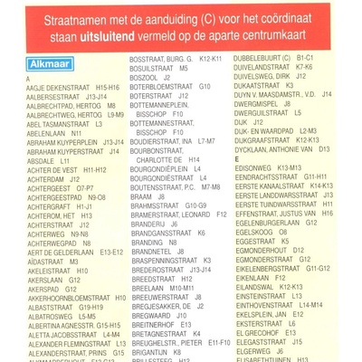 Alkmaar plán města CITOPLAN