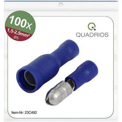 Quadrios 23C492 23C492 guľatý faston, 1.5 mm² - 2.5 mm², 100 ks
