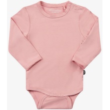 Dětské body s dlouhým rukávem z bambusu růžové Misty Rose MINYMO