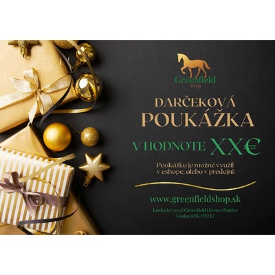 Darčeková poukážka Hodnota poukážky: 100