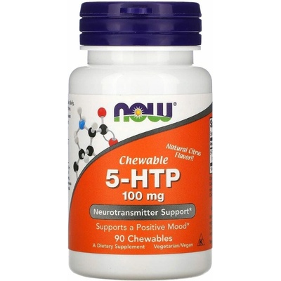 Now Foods 5-HTP 100 mg 90 žuvacích tabliet