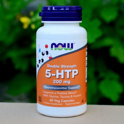 Now Foods Foods 5-HTP L-tryptofan 200 mg x 60 rostlinných kapslí