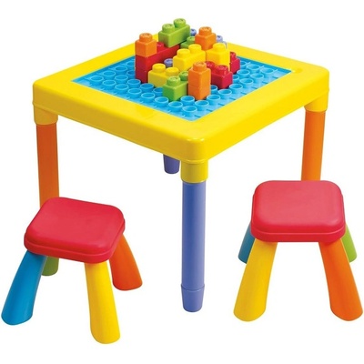 Маса за игра с 2 столчета и тухлички 2в1, Play Go My table play