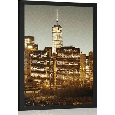 Plakát centrum New Yorku - 20x30 silver