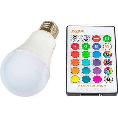 T-LED RGBW LED žárovka 5W E27 RGB + studená bílá 021171