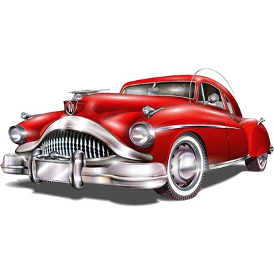 DIMEX ART Флизелинов фототапет червена ретро кола 375 x 250 см