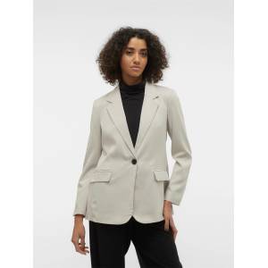 Vero Moda Сако Vero Moda Women's Long Sleeve Relaxed Fit Blazer - Silver Lining