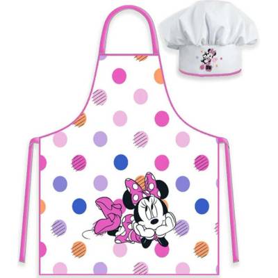 Aptex dětská zástěra s čepičkou MINNIE MOUSE 45X50 CM 2X33 CM