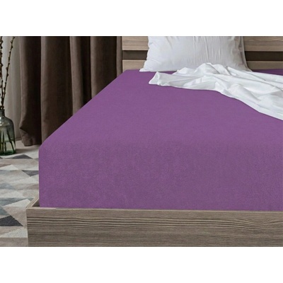 Textilomanie Froté prostěradlo Premium fialové 180x200