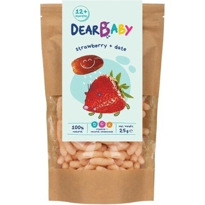 Dear Baby Přírodní křupky Jahoda a Datle 25 g