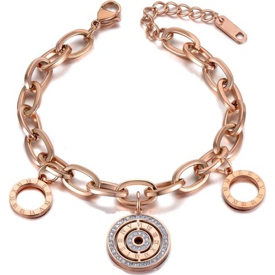 Victoria Filippi Stainless Steel Ocelový Rubia Gold chirurgická ocel římské číslice NRB19122-1/62 Zlatá