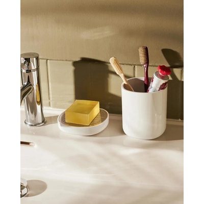 Alessi Чаша за четка за зъби BIRILLO, бяла, Alessi (ALPL03W)