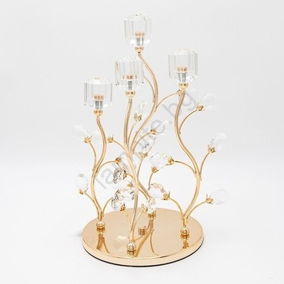 Eurolamp Декоративен свещник 20x36 см златист (EU0593)