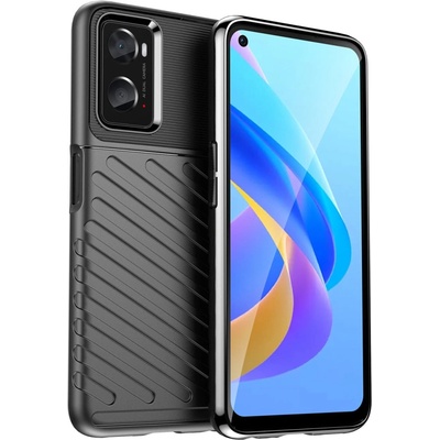 HQWear Thunder гъвкав брониран кейс за Oppo A76 / Oppo A36 / Realme 9i, черен (9145576249031)