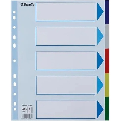 ESSELTE Register, plastový, A4 Maxi, 5 dielny, ESSELTE