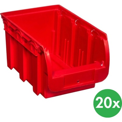 Allit Plastový box Compact 154 x 235 x 125 mm 20 ks červený
