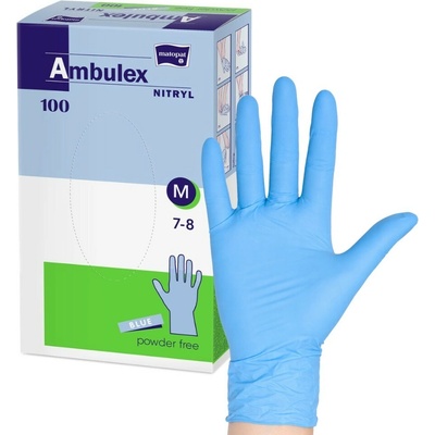 Ambulex Nitryl Rukavice nitrylové nesterilné nepúdrované fialové 100 ks