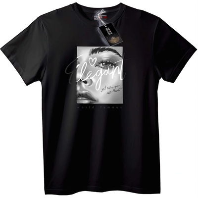 NOONEBRAND Тениска Елегантно Сърце - 6XL, White